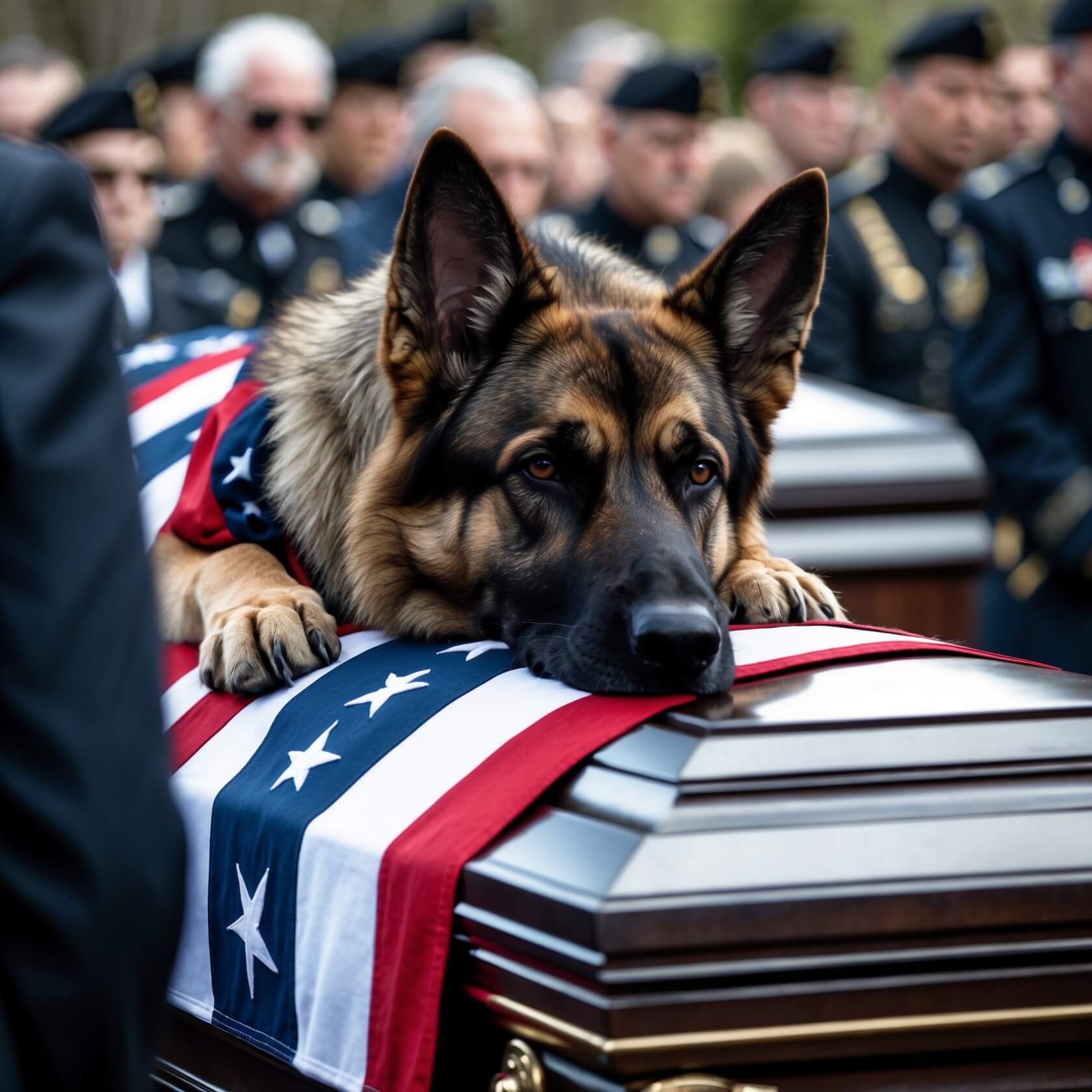 The Puppy Who Wouldn’t Leave the Coffin: A Funeral That Changed Military Dog Policy Forever