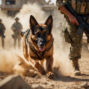 Echo on a dangerous mission, using his instincts to detect hidden threats, a true hero in action.