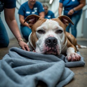 Rusty begins to heal at the shelter, his gentle nature becoming evident as he bonds with volunteers and adapts to his new life.